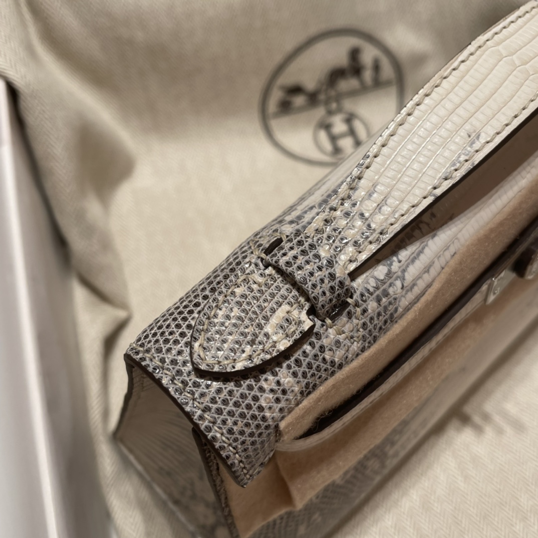 에르메스 미니 켈리백22 히말라야 리자드 가죽